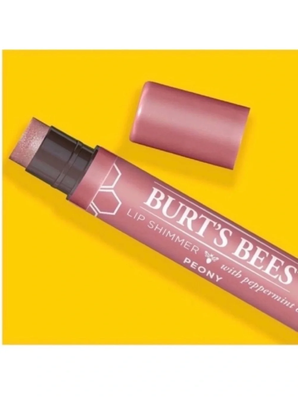 New 3 Burt’s Bees Peony Lip Shimmer